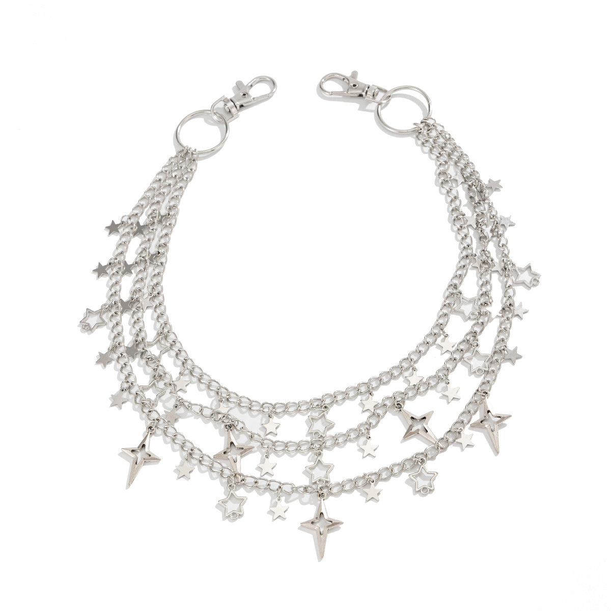 Hip-hop Minimalist Star Matte Imitation Pearl Tassel Waist Chain for Women