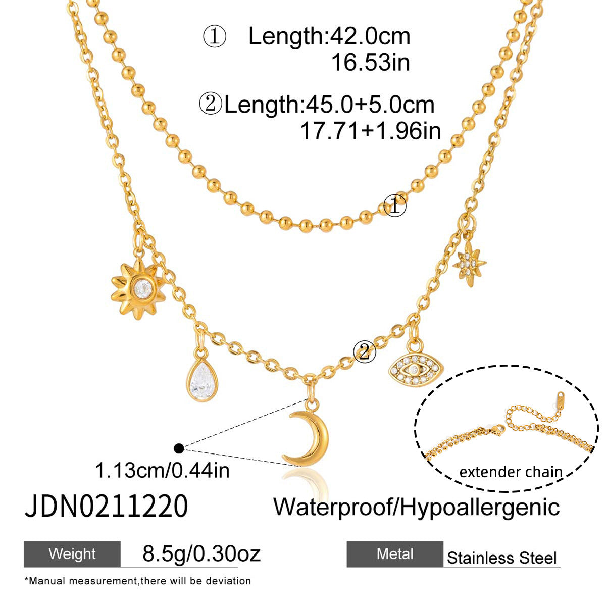 Elegant Minimalist Geometric Round Stainless Steel Plated Cubic Zirconia Bracelet for Women