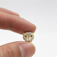 Plated Alloy Rhinestone Charm Bar