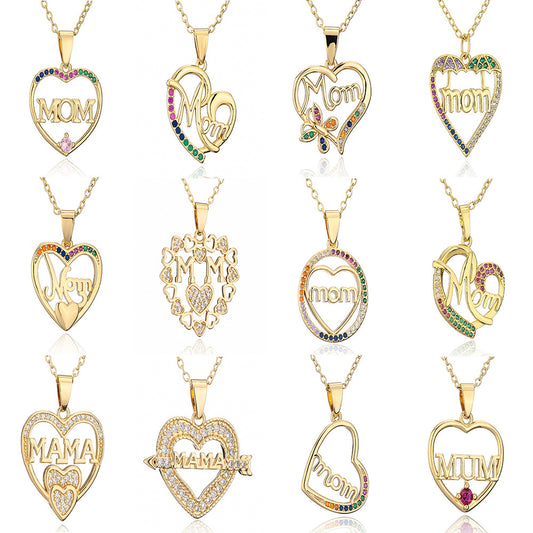Collar con colgante de cobre en forma de corazón minimalista para mujer con diseño geométrico y elegante cadena para la clavícula