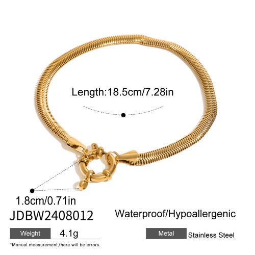 Collar con colgante de clip geométrico minimalista de acero inoxidable chapado en oro de 18 quilates con cadena de acero de titanio para mujer