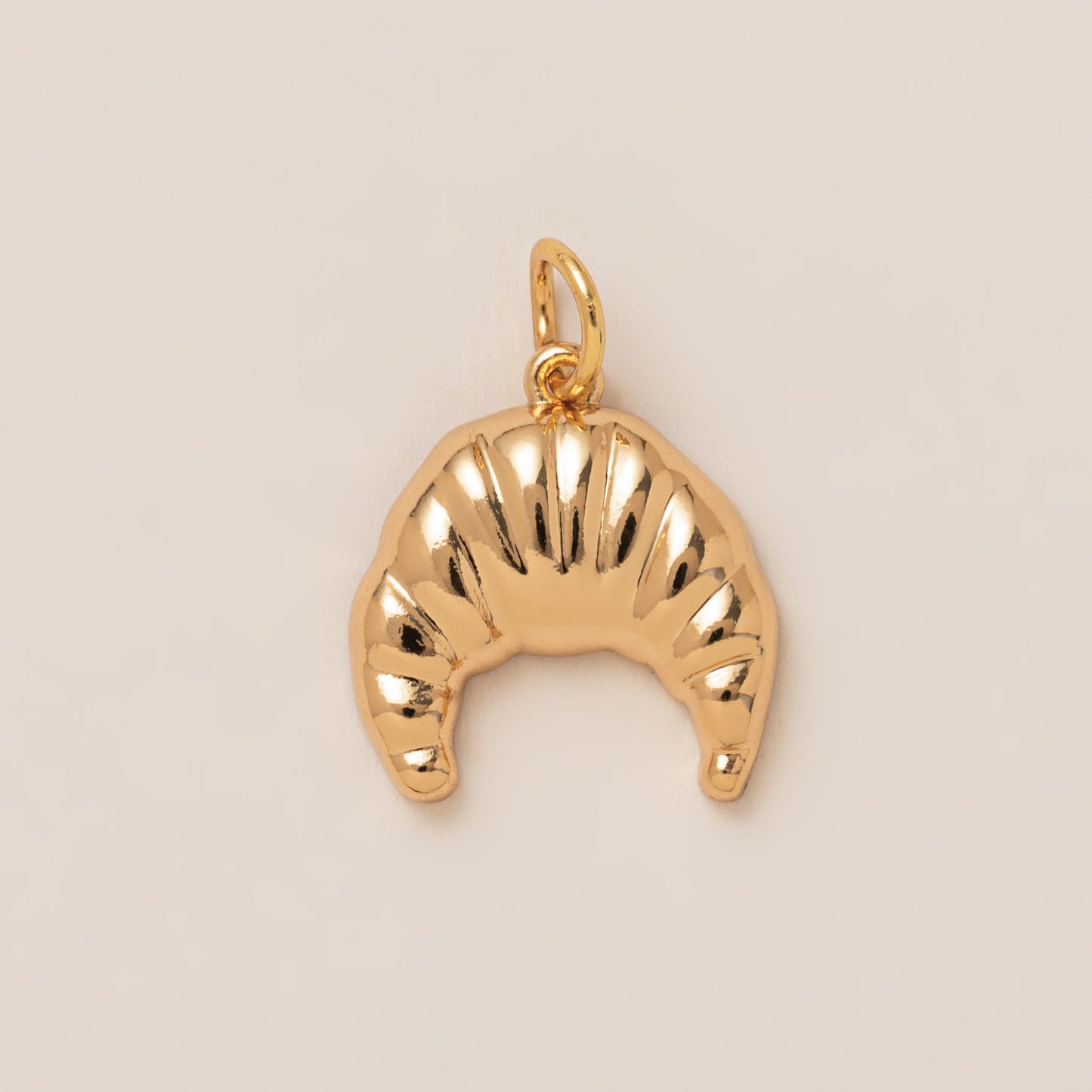 Gold Plated Brass Fruit Charm Bar Necklace with Cubic Zirconia for Women