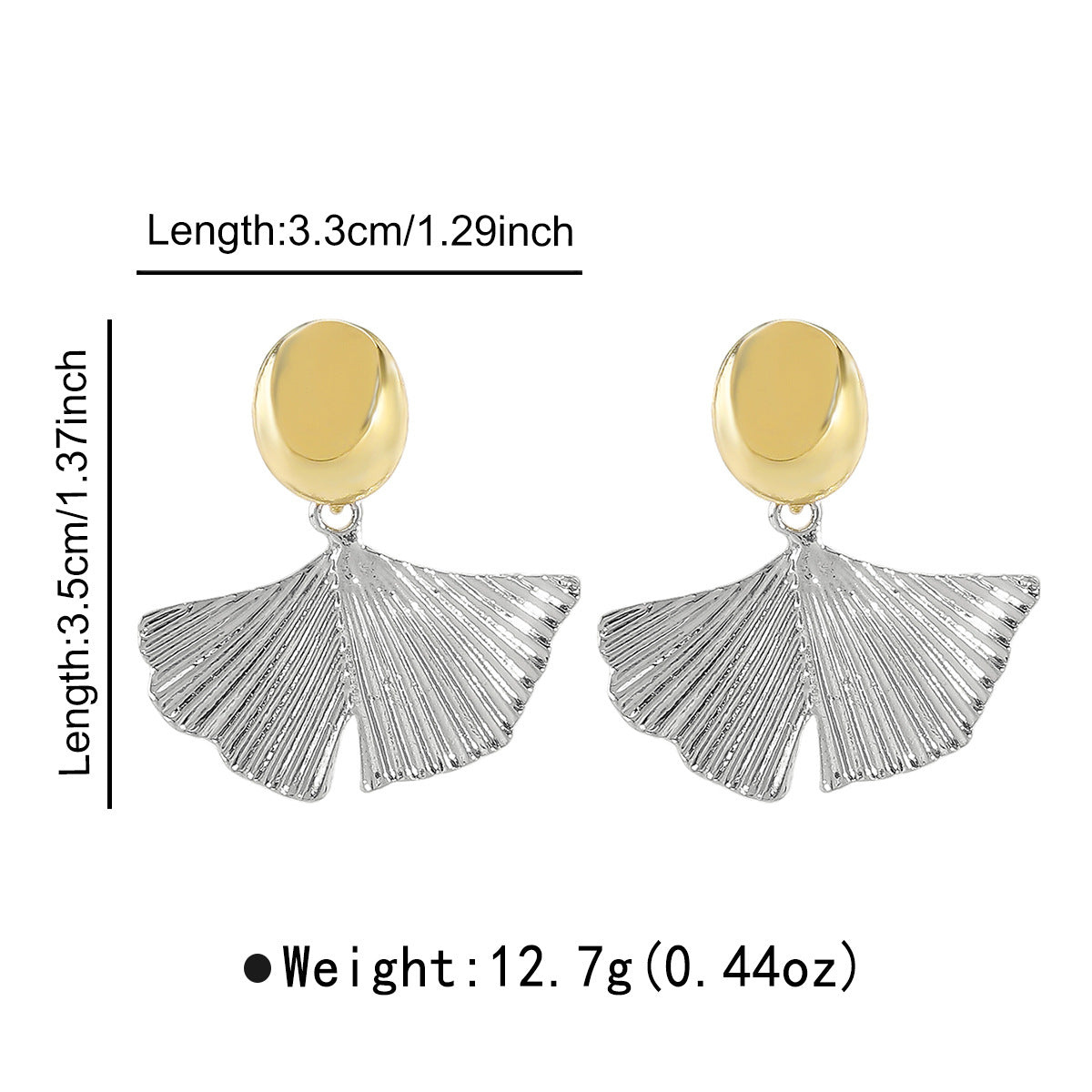 Orecchini a perno geometrici minimalisti da donna in ferro con finitura galvanica, gioielli di moda eleganti in stile Hong Kong