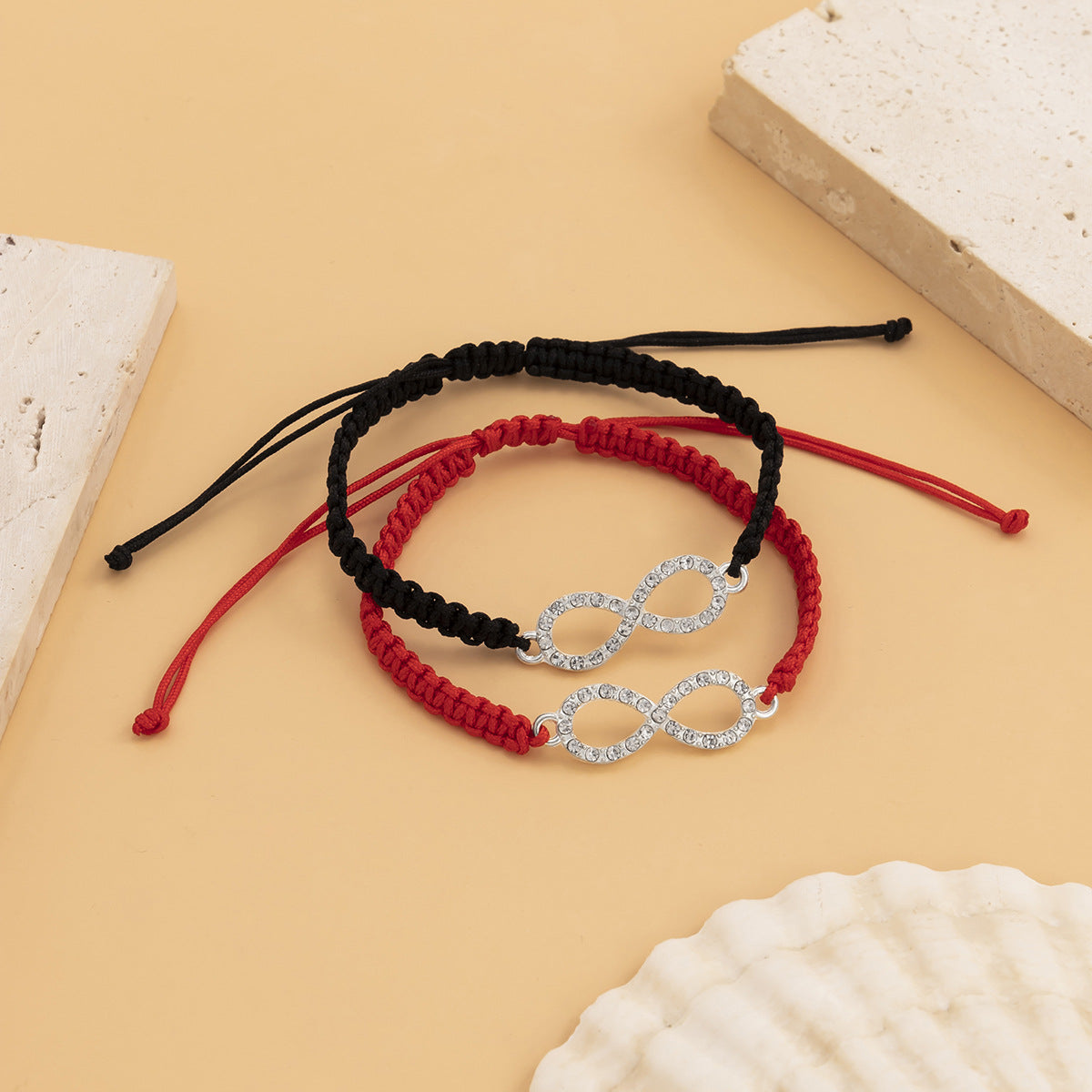Minimalist Ethnic Geometric Number Acrylic Braided Adjustable Bracelet for Couples