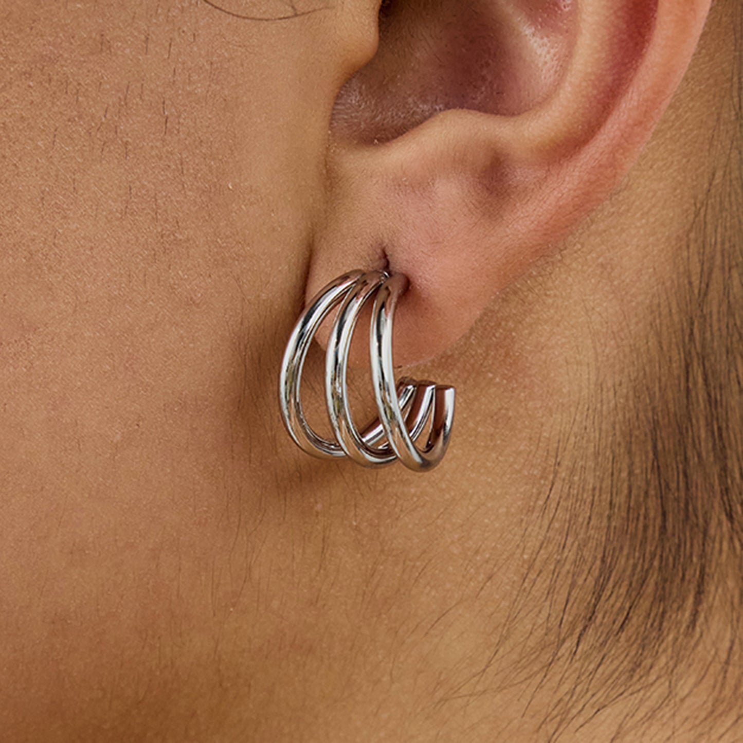 Minimalist Geometric Stainless Steel Stud Earrings with Titanium Steel Posts for Women