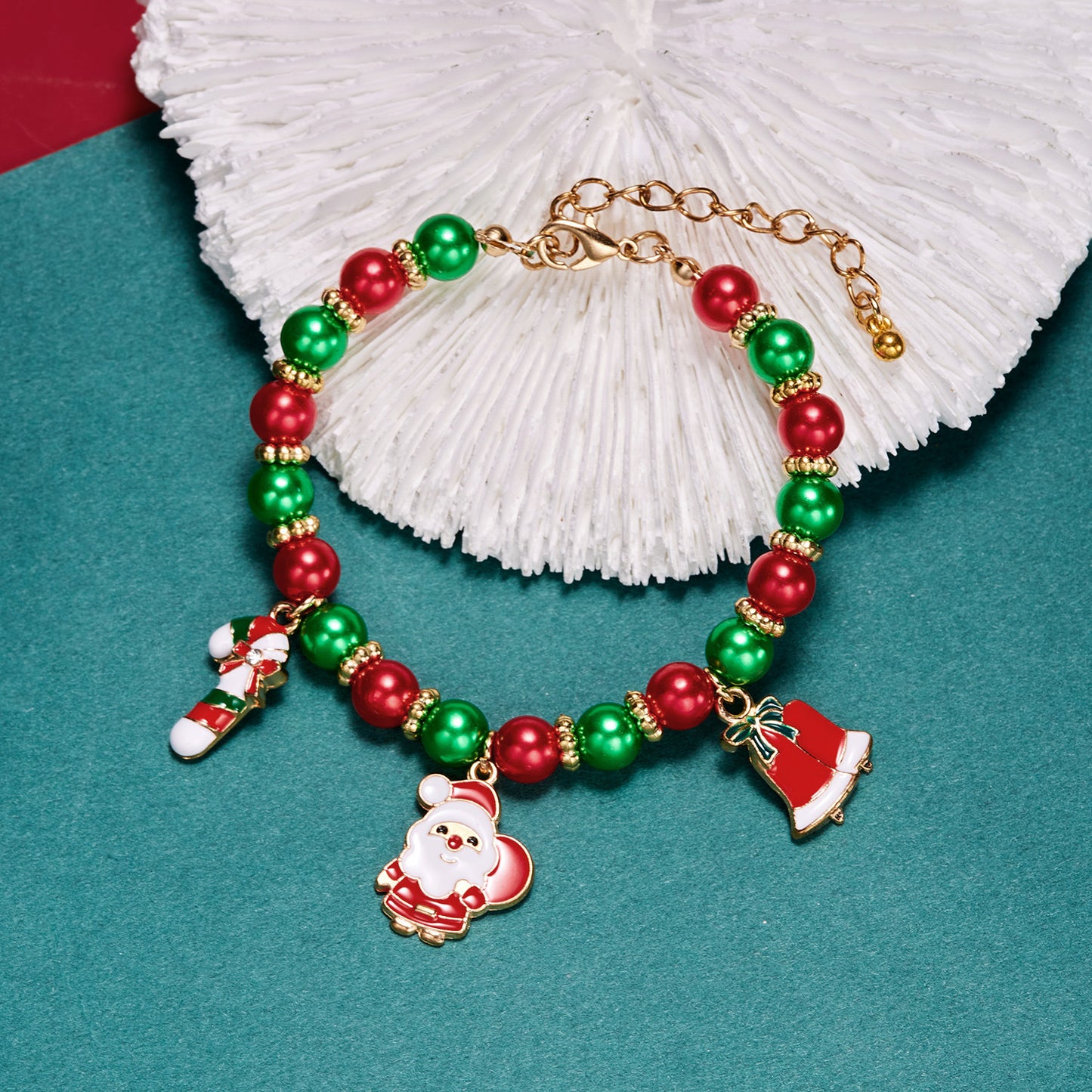 Bracciale natalizio artigianale regolabile con ciondoli a forma di Babbo Natale e fiocco di neve, bracciale geometrico in lega per uomo e donna, regalo di festa