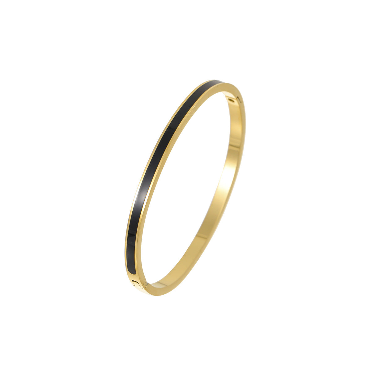 Pulsera Minimalista de Acero Inoxidable a la Moda con Acabado Chapado y Diseño Geométrico para Mujer
