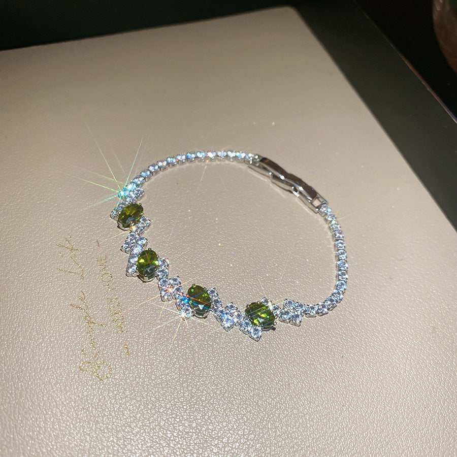 Elegant Gold Plated Brass Butterfly Floral Cubic Zirconia Bracelet for Women