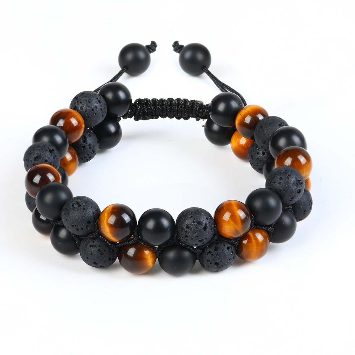 Unisex Animal Charm Alloy Bracelet with Natural Turquoise Agate and Crystal Stones