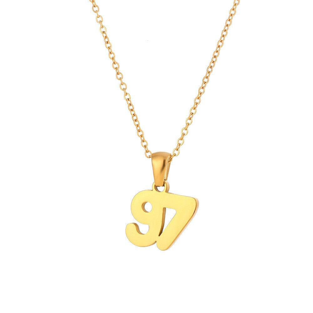 Collana Pendente Geometrica Minimalista da Donna in Acciaio Inox con Placcatura in Oro 18K e Finitura Smaltata