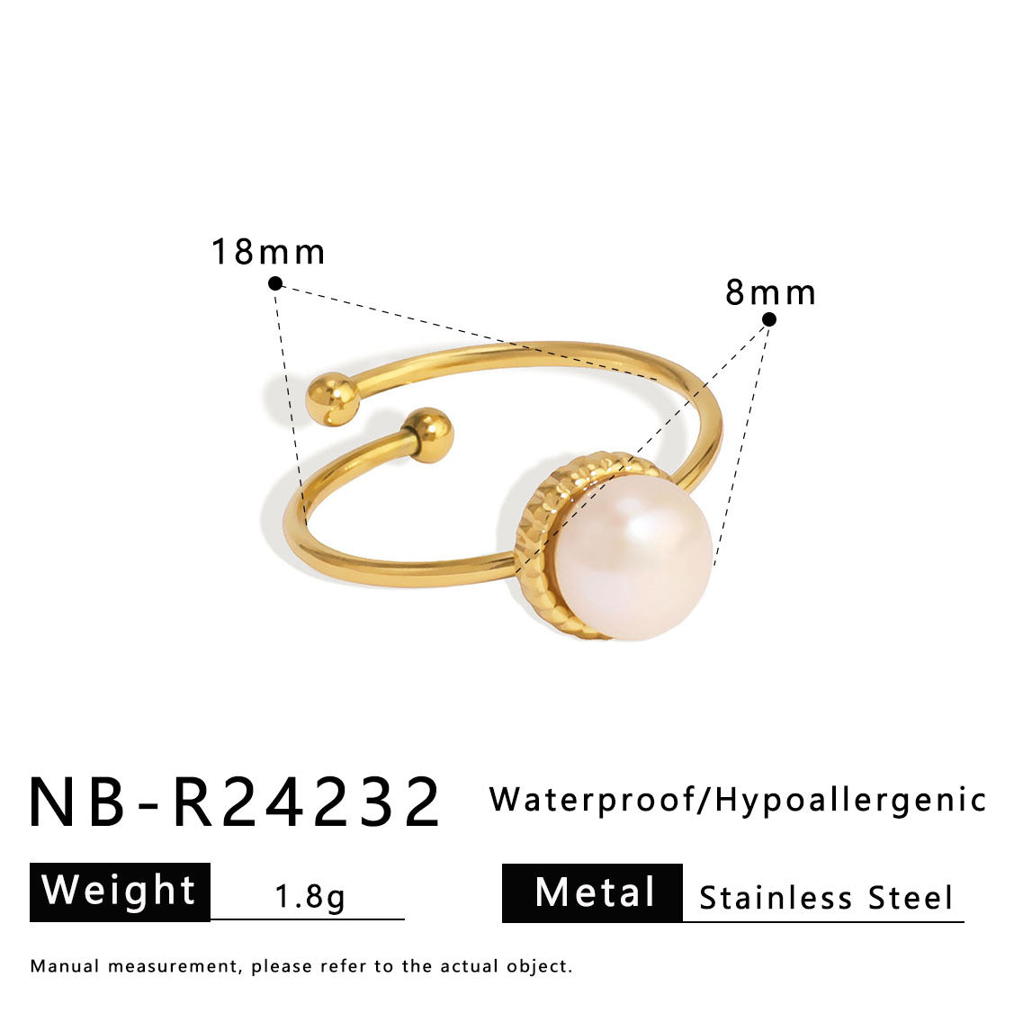 Ins Style Flower Shaped Stainless Steel Open Ring with Rhinestone Inlay and Enamel Finish for Women and Men