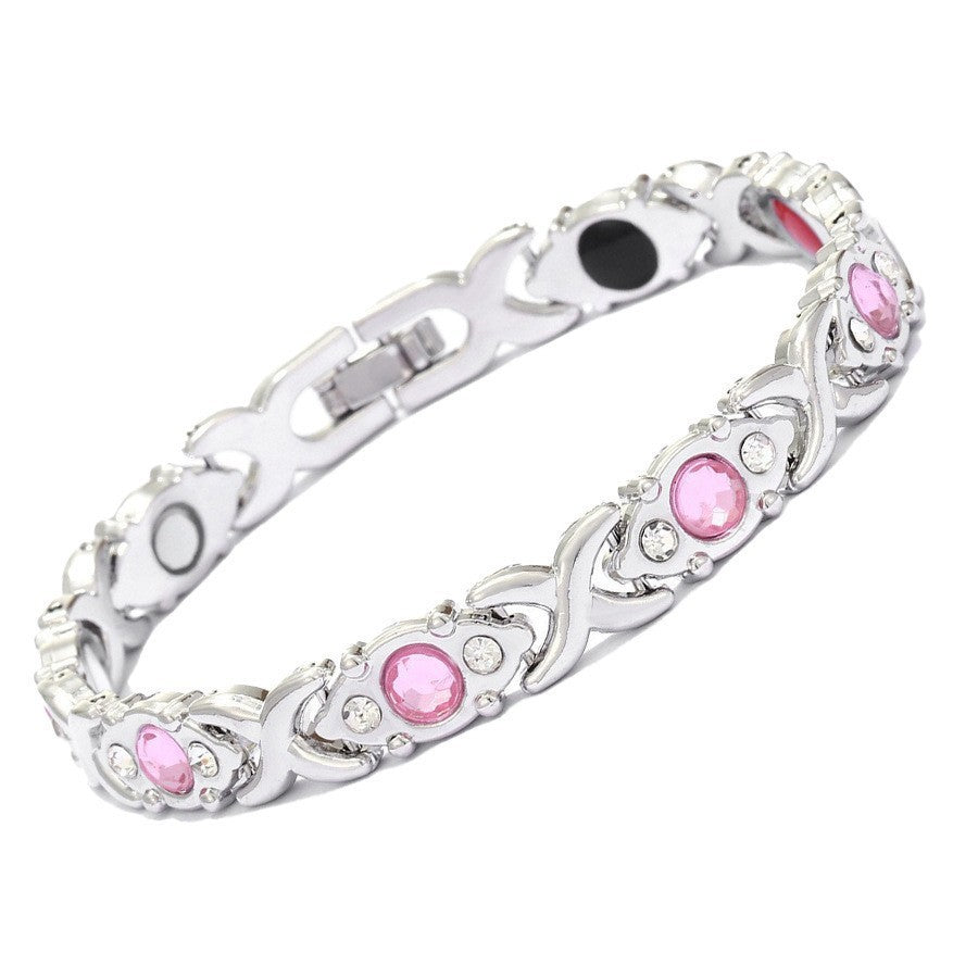 Bracciale Minimalista Magnetico Regolabile a Forma di Foglia in Lega di Zinco Placcato con Design Geometrico per Donna e Uomo