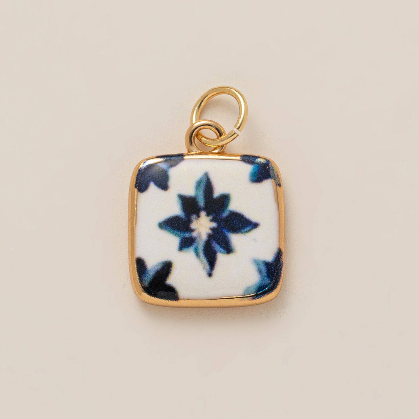 Elegant Casual Colorful Drip Oil Plated Brass Geometric Heart Floral Pendant Necklace for Unisex