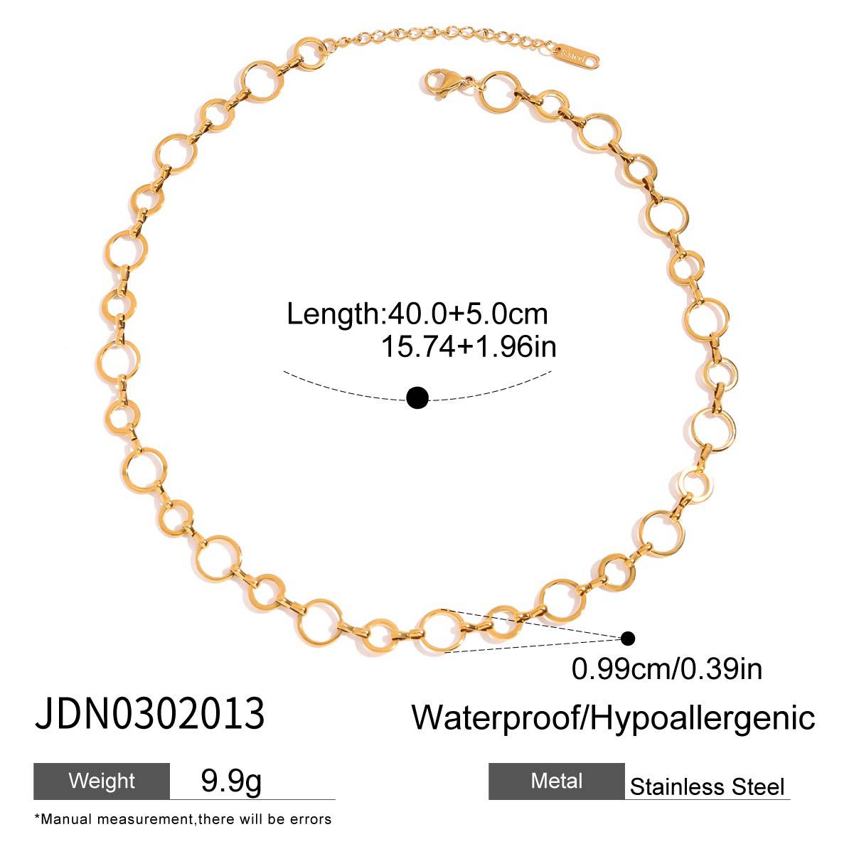 Geometric Stainless Steel Plated Necklace with Titanium Steel Pendant for Women