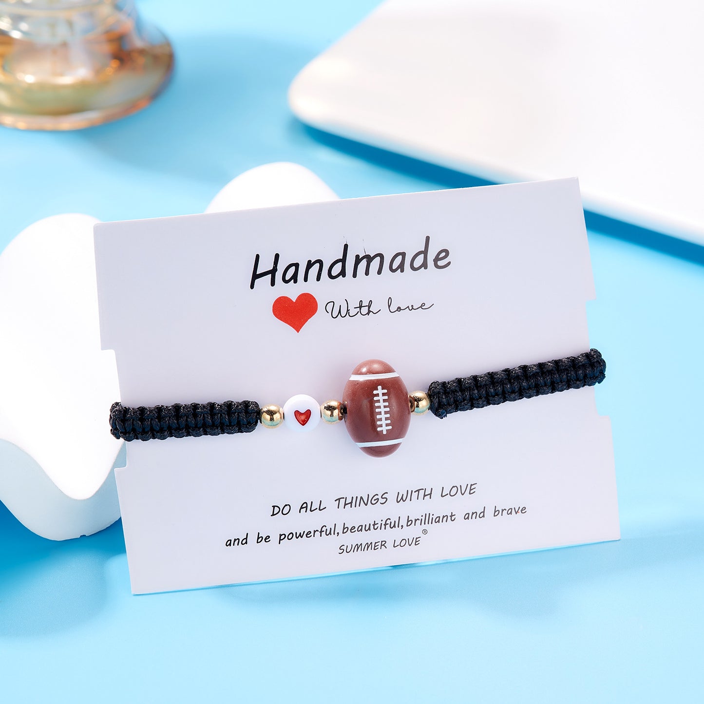 Casual Plated Acrylic Round Ball Bracelet for Women