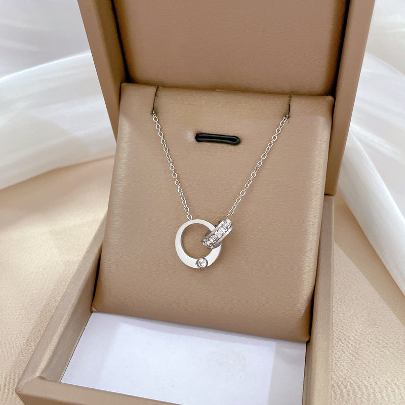 Minimalist Geometric Titanium Steel Plated Necklace for Unisex