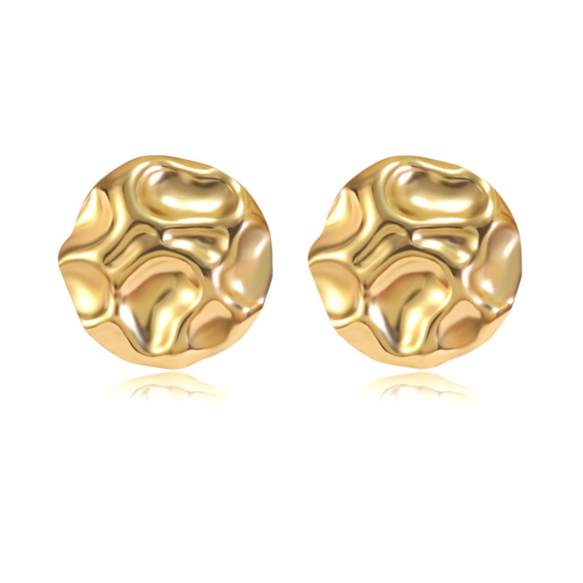 Vintage Geometric Round Plated Stainless Steel Earrings