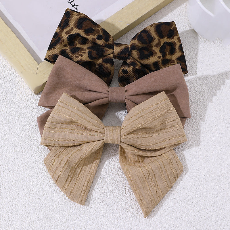 Natural Style Bow Hair Clip Set for Girls with Ruffled and Mesh Details Spring Hairpins for Braiding and Side Styling