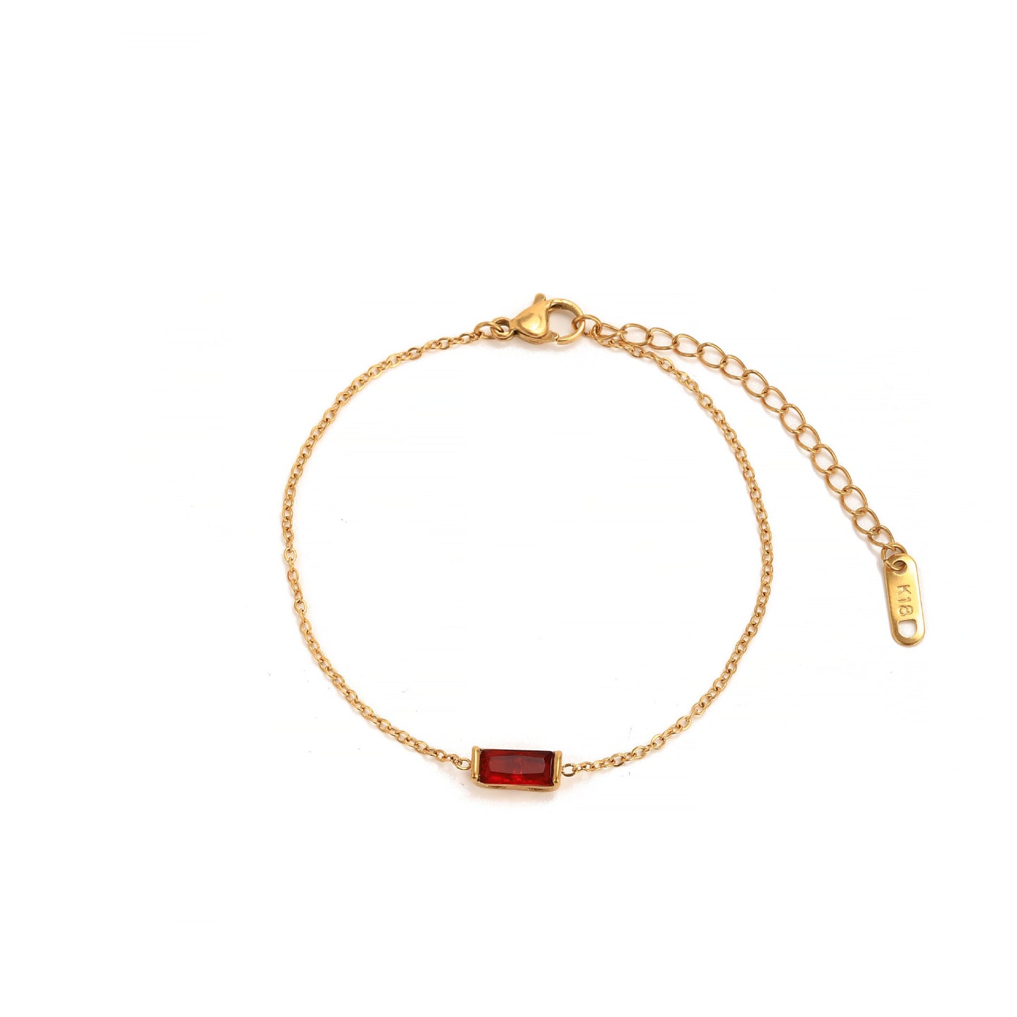 Collana Geometrica Placcata in Acciaio al Titanio con Zirconia Cubica Pietra Portafortuna Unisex