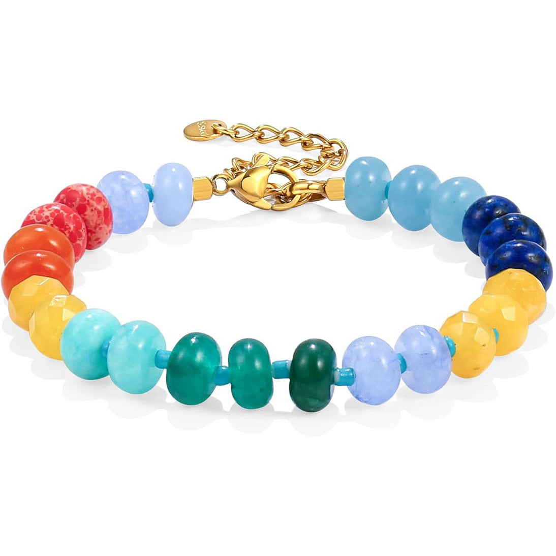 Bohemian Vintage Geometric Natural Stone Beaded Bracelet for Women