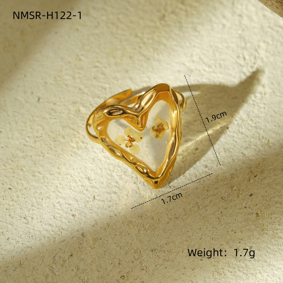 Elegante Anello Floreale in Acciaio al Titanio con Finitura a Smalto da Donna, Stile Lusso Minimalista, Fascia Regolabile