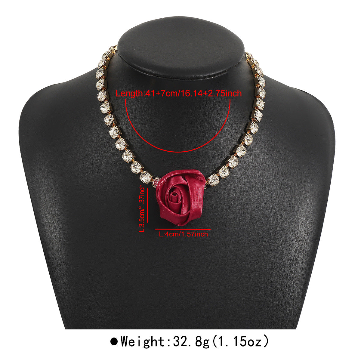 Elegant Luxury Floral Pendant Necklace with Rhinestone Accents for Women, Alloy Chain, Fashionable Clavicle Jewelry for Evening Parties and Daily Wear