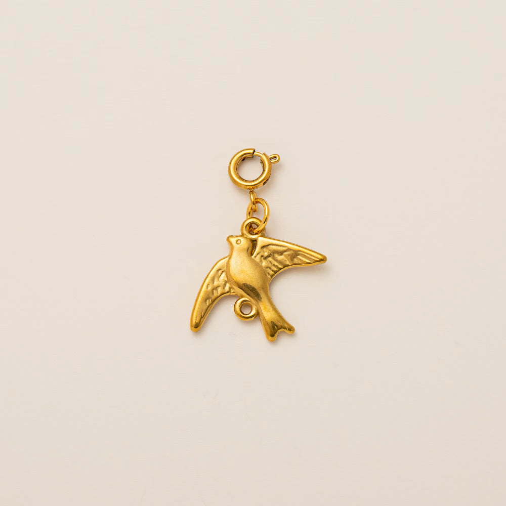 Minimalist Vintage Animal Stainless Steel 18K Gold PVD Plated Charm Bar