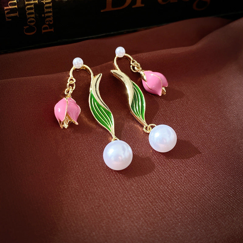 Vintage-Style Dripping Water Drop and Geometric Earrings in Alloy with Rhinestone Inlay for Women