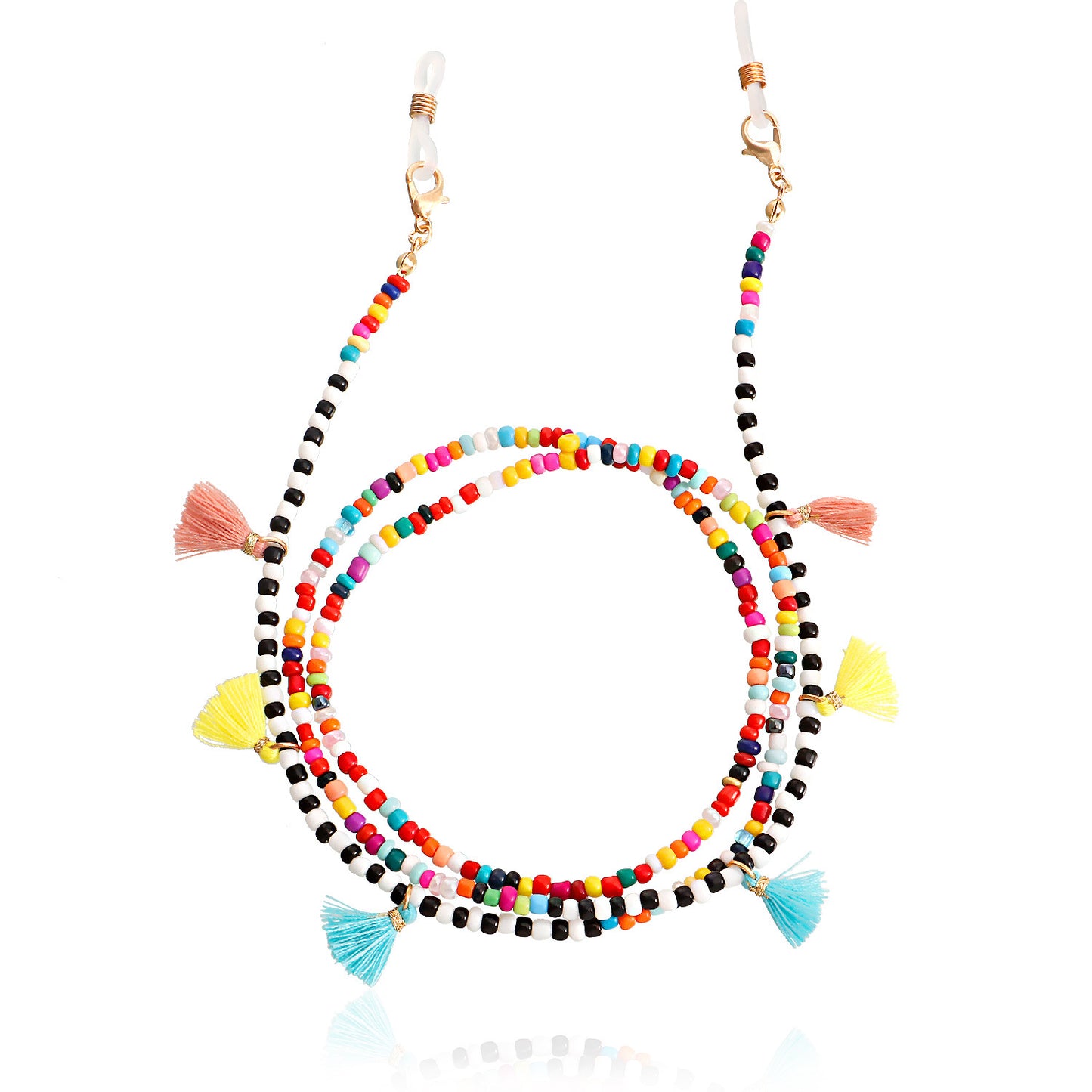 Alloy Acrylic Pearl Beaded Mask and Eyeglass Chain