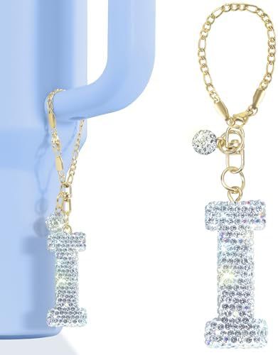 Rhinestone Inlaid Letter Resin Charm Bar
