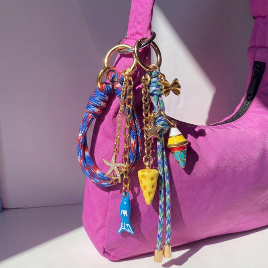 Vintage Elegant Minimalist Oval Alloy Plated Bag Charm with Strawberry and Duck Pattern for Women
