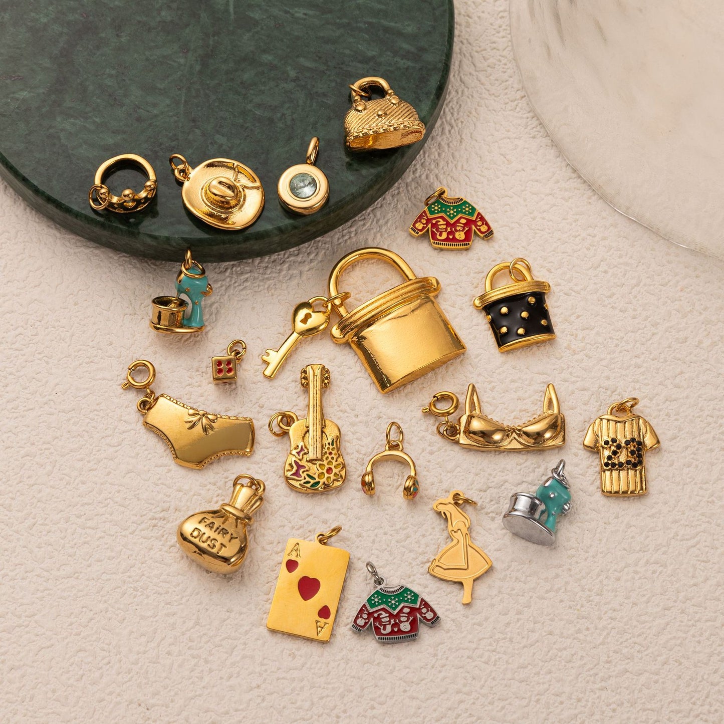 Collana con ciondolo a barra geometrica vintage in acciaio inossidabile placcato oro PVD