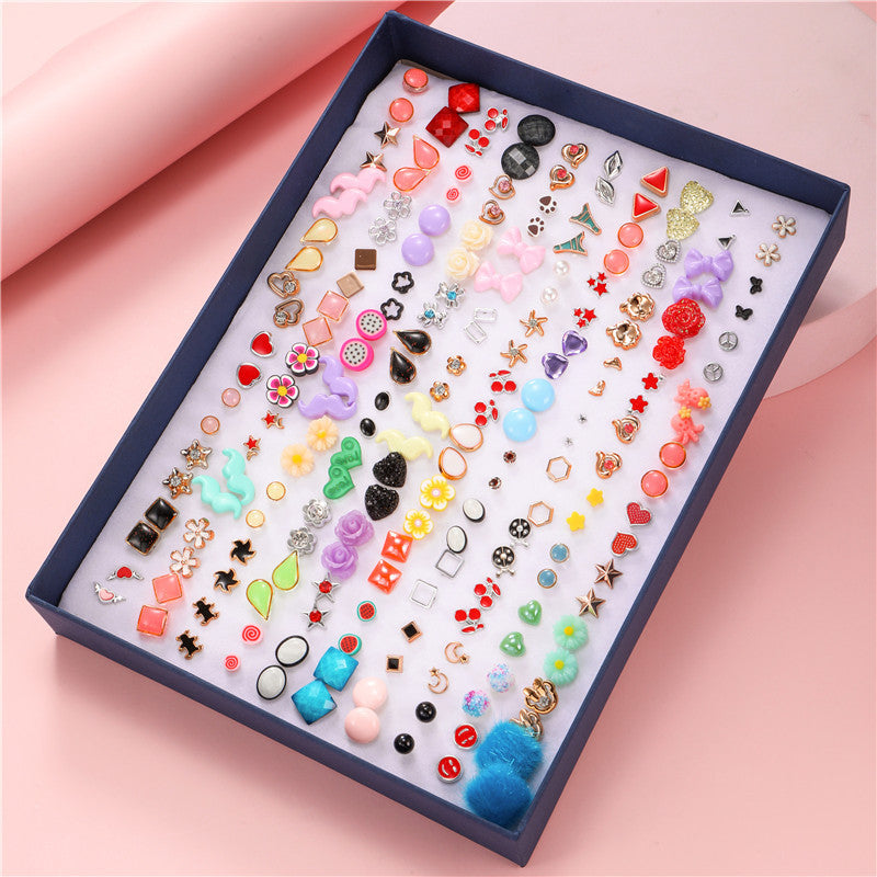 Sweet Geometric Resin Drip Oil Rhinestone Stud Earrings Avocado Design