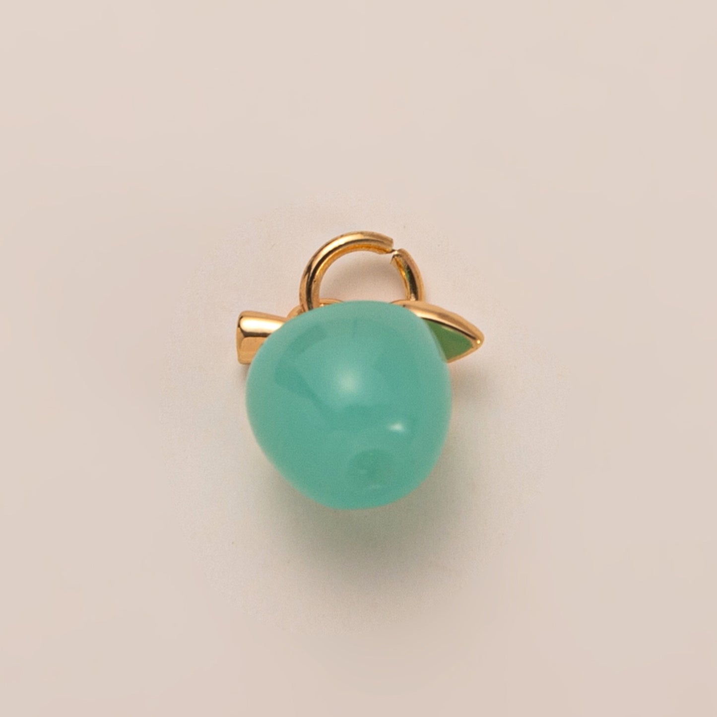 Vintage 14K Gold Plated Brass Fish Charm Bar