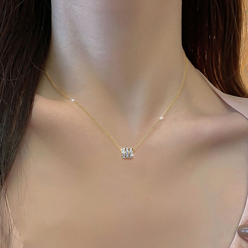 Minimalist Geometric Titanium Steel Collar Necklace for Women