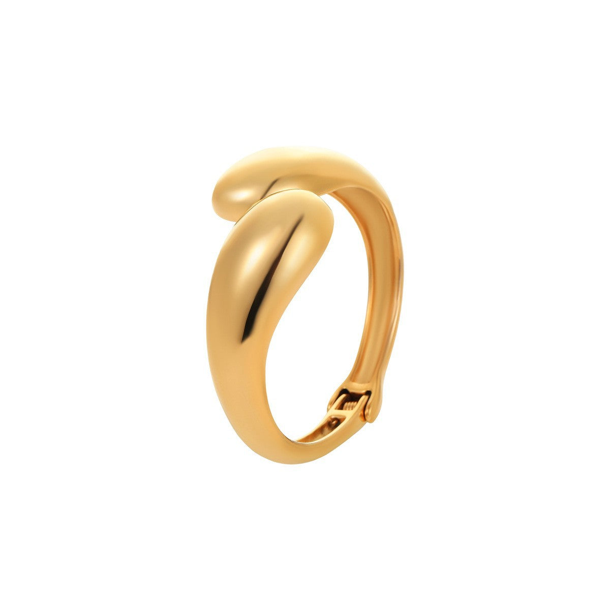 Minimalist Geometric Stainless Steel Cuff Bracelet with Plated Finish for Women Elegant High-End Hand Jewelry