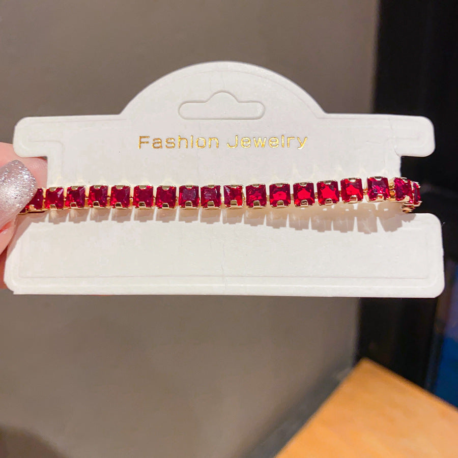 Luxury Elegant Oval Geometric 14K Gold Plated Cubic Zirconia Inlay Brass Bracelet for Women