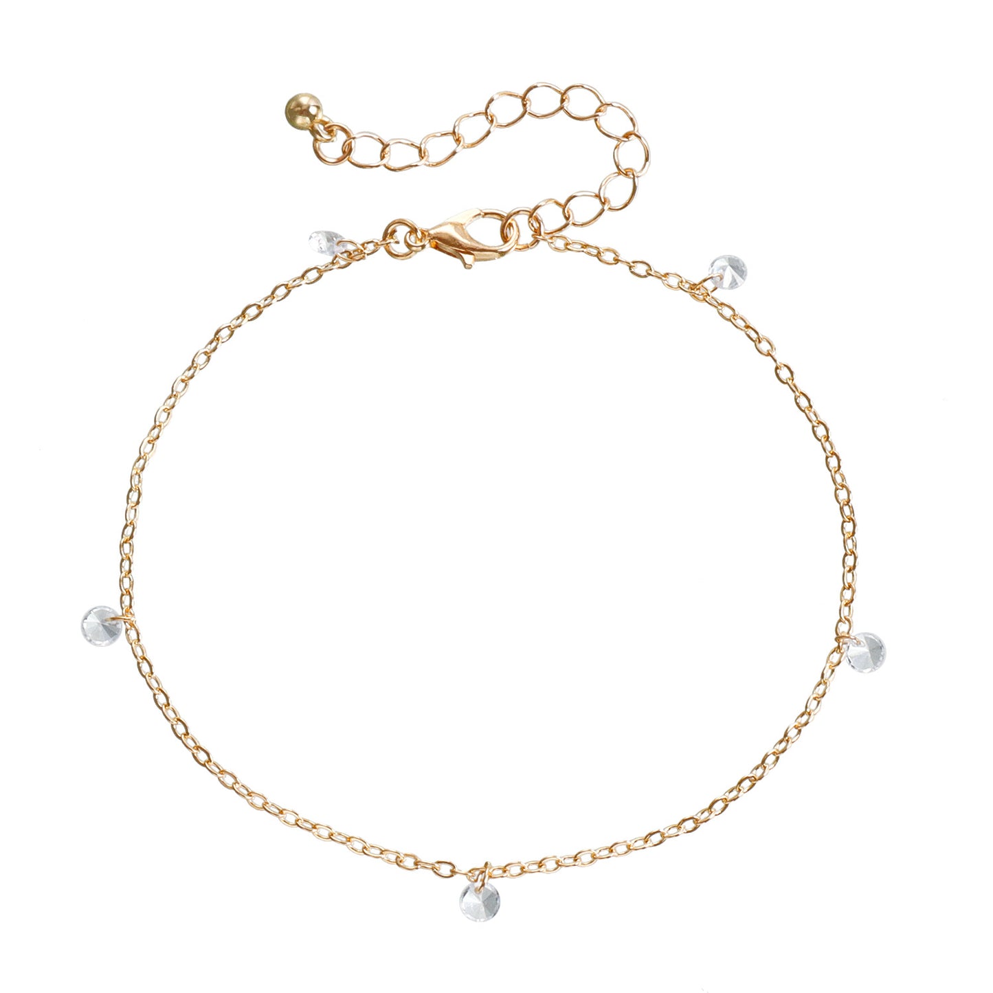Bohemian Minimalist Geometric Alloy Anklet for Women