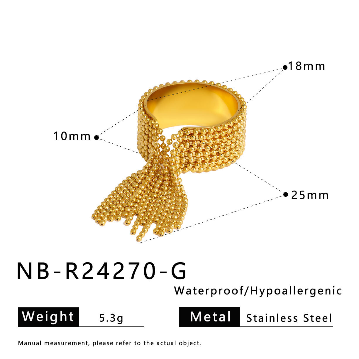 Set Anello e Bracciale con Nappe Minimalisti a Forma di C in Acciaio Inossidabile da Donna con Design Aperto e Finitura Galvanizzata
