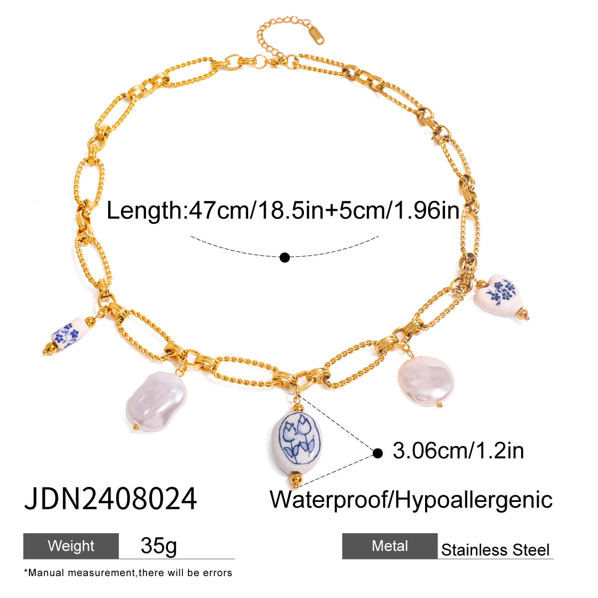Elegante collana pendente in acciaio al titanio a forma di conchiglia con finitura placcata per donna, design geometrico, catena minimalista per clavicola