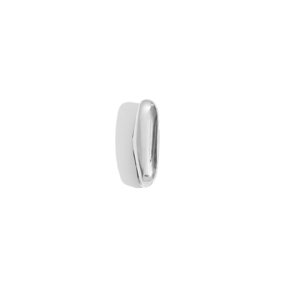 Collana Minimalista con Ciondolo a Lettera da Donna in Acciaio Inox con Placcatura in Oro 18K Design Cavo