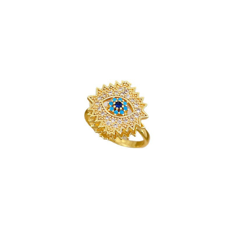 Sweet Cartoon Gold Plated Crown Shape Adjustable Ring for Women and Couples