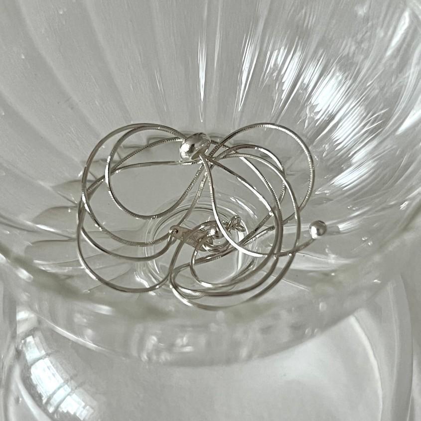 Collana Minimalista a Catena Serpentina Geometrica in Argento Sterling 925