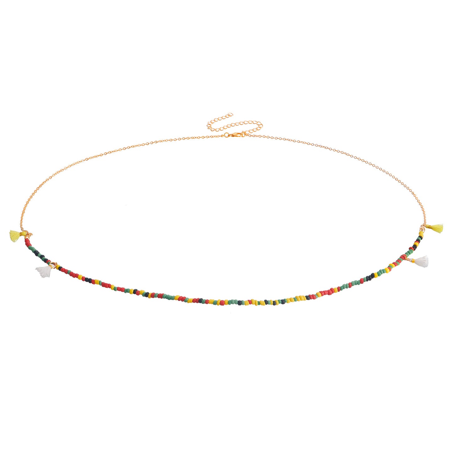 Minimalist Tassel Waist Chain for Women with 3mm Metal Beads and Adjustable Length