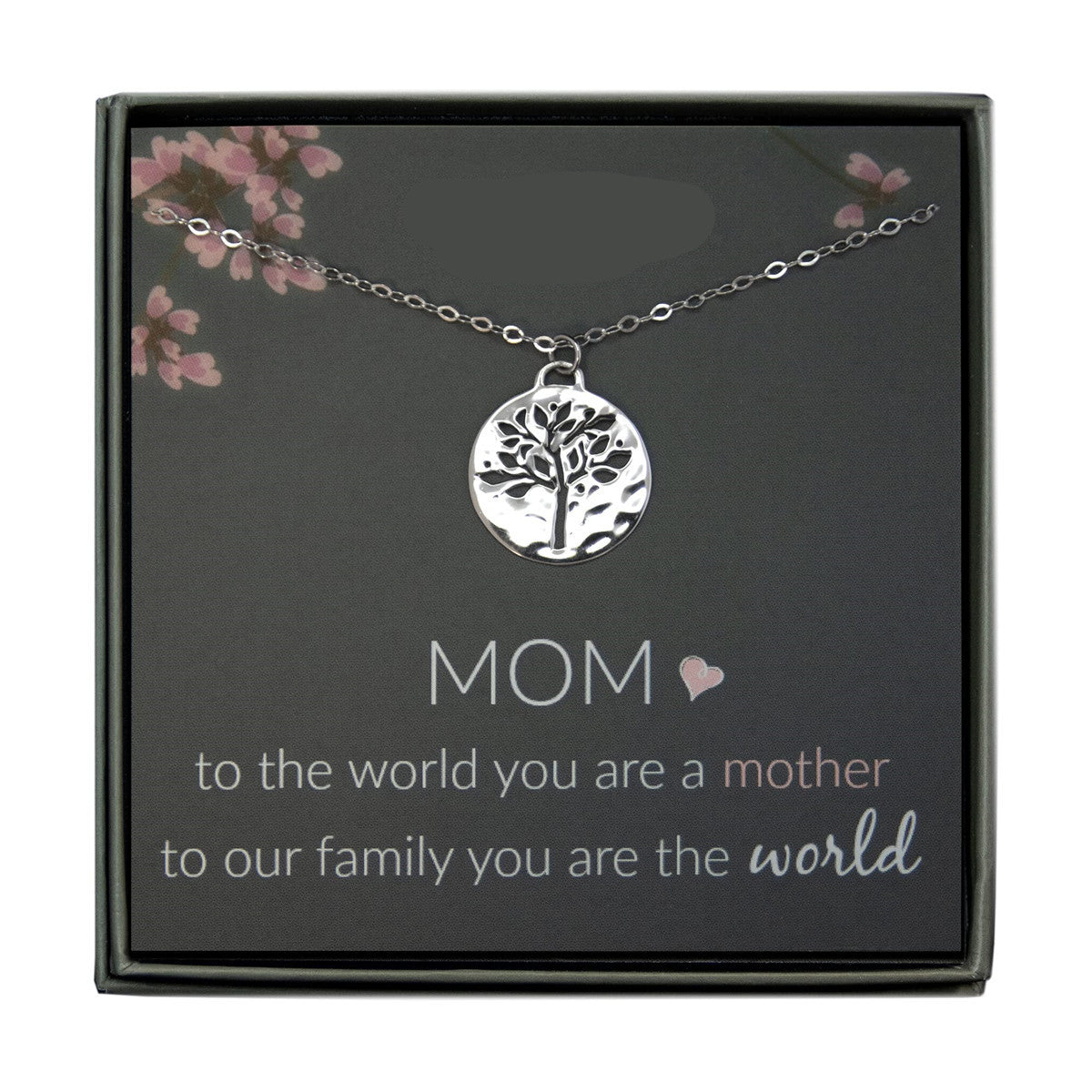 Minimalist Geometric Tree of Life Necklace in Stainless Steel with Titanium Steel Pendant and Plated Finish