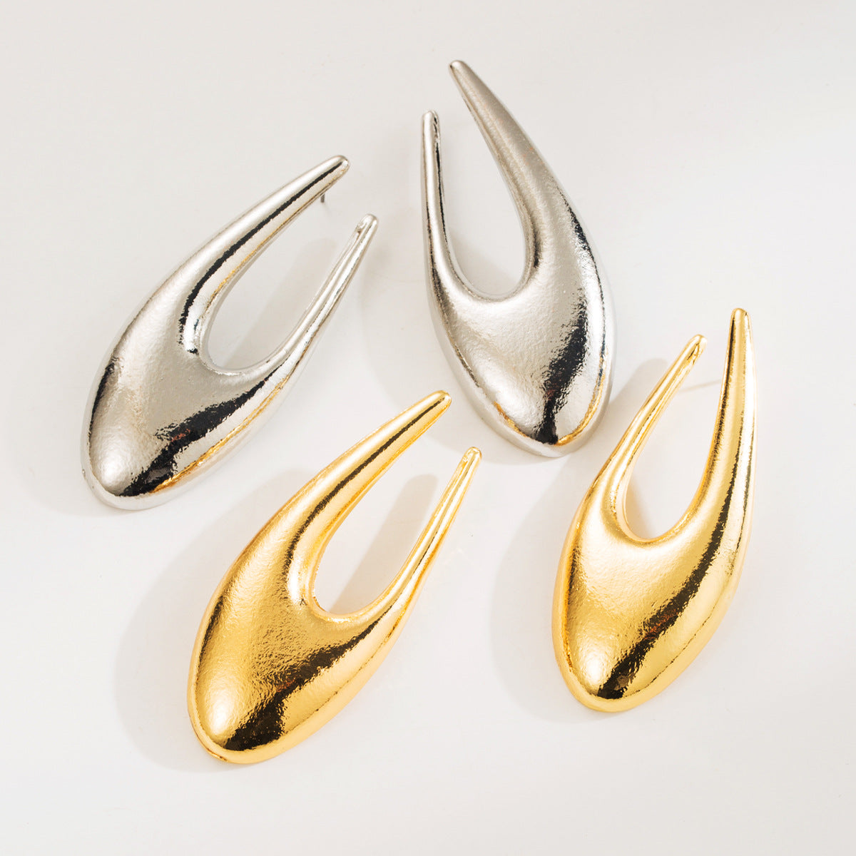 Vintage Geometric Earrings in Alloy with Electroplating Finish for Women