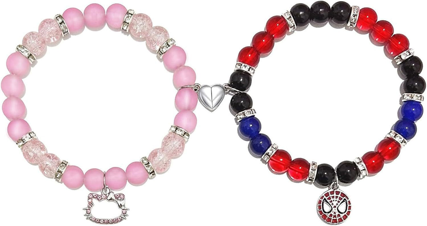 Sweet Heart Animal Shape Alloy Rhinestone Charm Bracelet for Couples