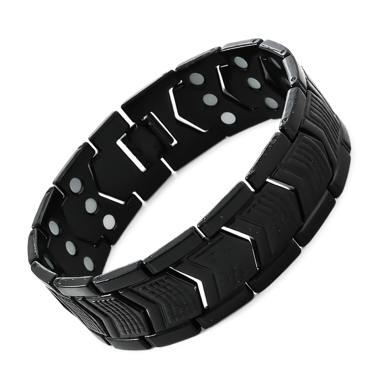 Vintage Geometric Zinc Alloy Plated Magnetic Bracelet for Men