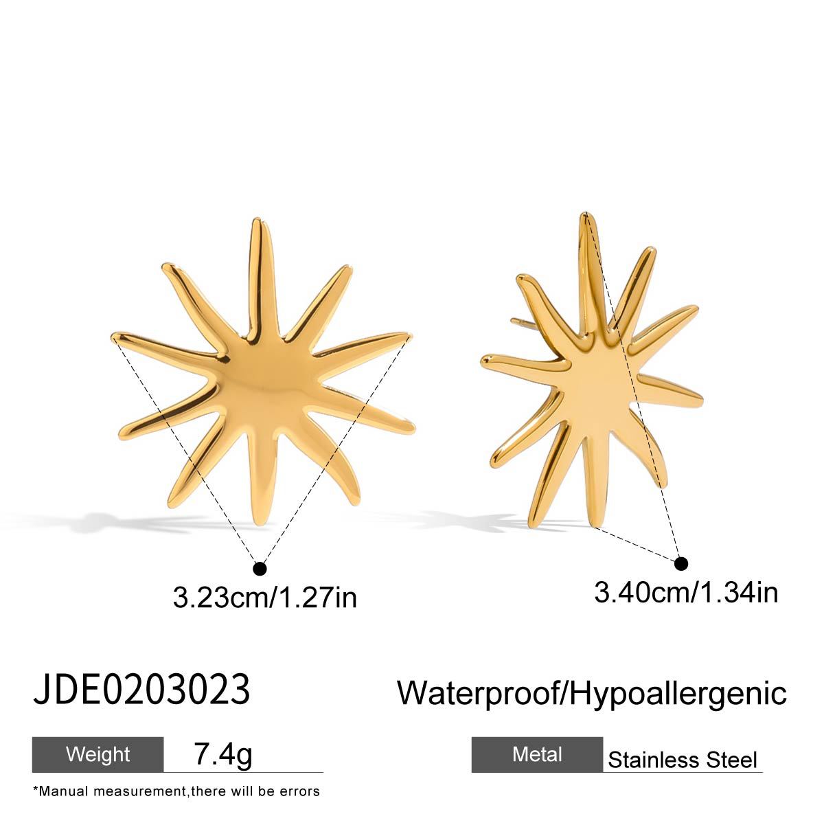 Elegant Geometric Round Cubic Zirconia Plated Stainless Steel Earrings for Women
