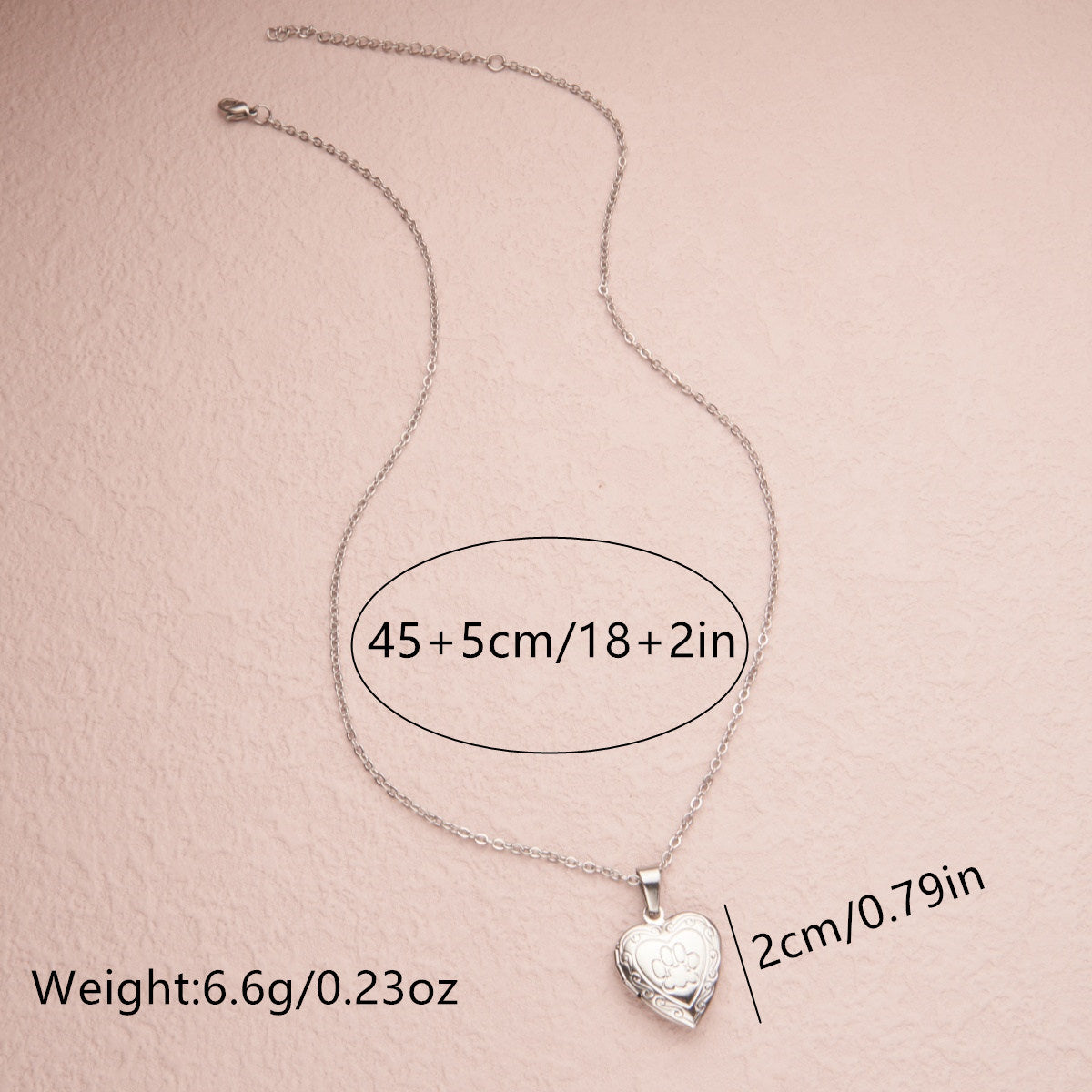 Collana con ciondolo a forma di cuore in acciaio inossidabile stile INS con montatura in acciaio al titanio e finitura in argento/oro galvanizzato